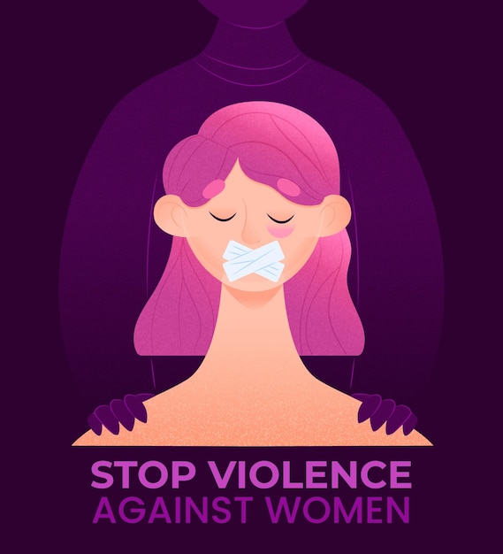 Vector día internacional para la eliminación de la violencia contra la mujer