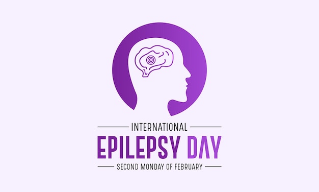 El Día Internacional de la Epilepsia se celebra cada año el 12 de febrero Ilustración vectorial sobre el tema de