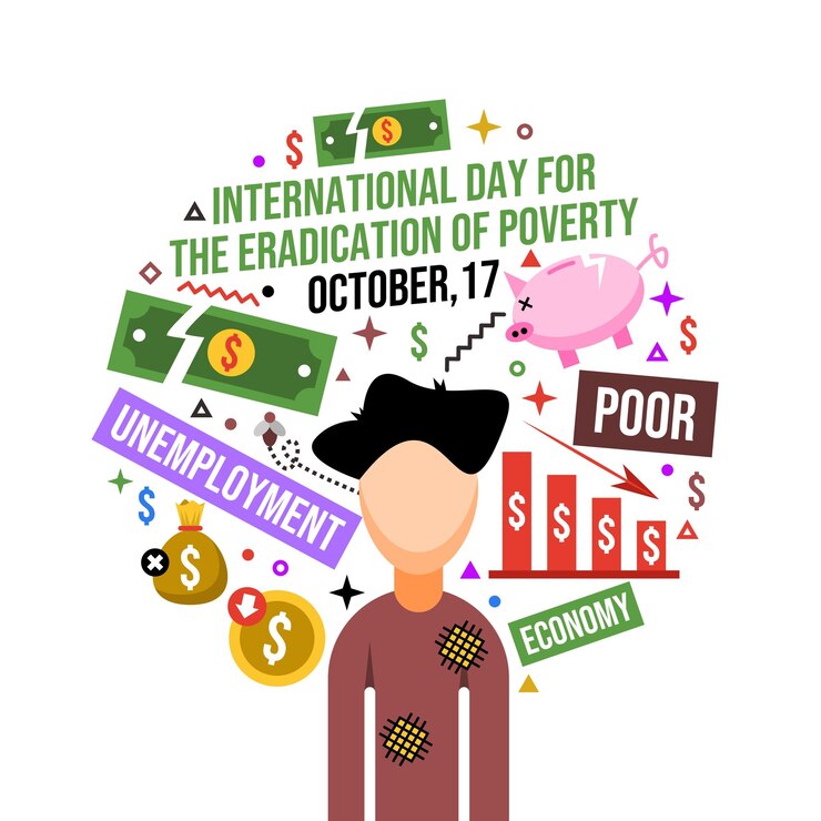 Vector día internacional para la erradicación de la sobrepeso
