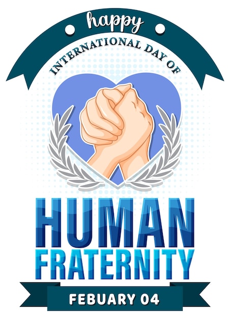 Vector dia internacional de la fraternidad humana