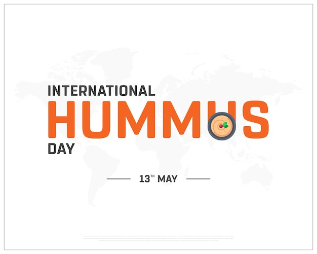 Vector día internacional del hummus hummus day mundo hummus day concept creative vector icon design