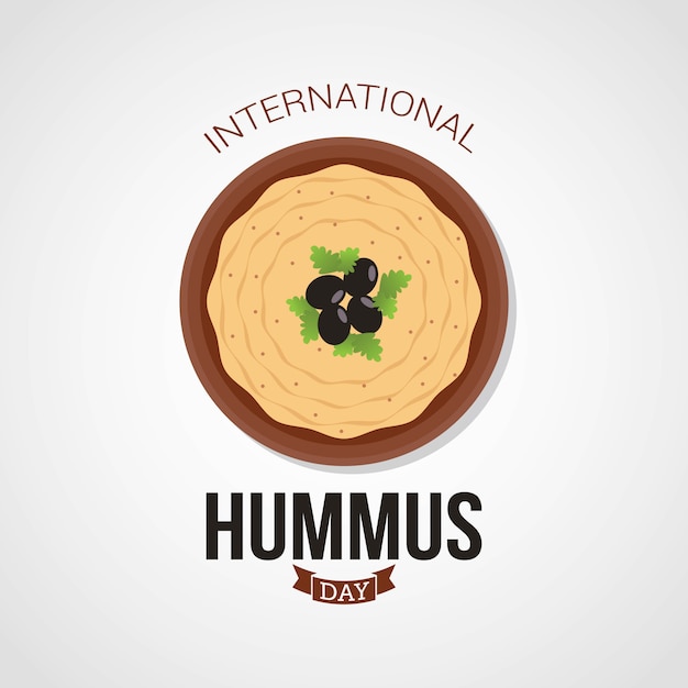 Vector día internacional de hummus