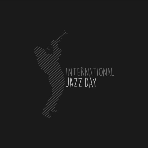 Vector día internacional del jazz, ilustración vectorial