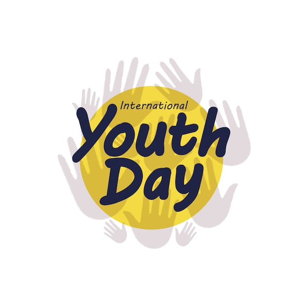 Vector día internacional de la juventud