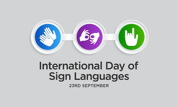 El día internacional de las lenguas de señas se celebra cada año el 23 de septiembre