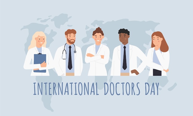 Vector día internacional del médico.