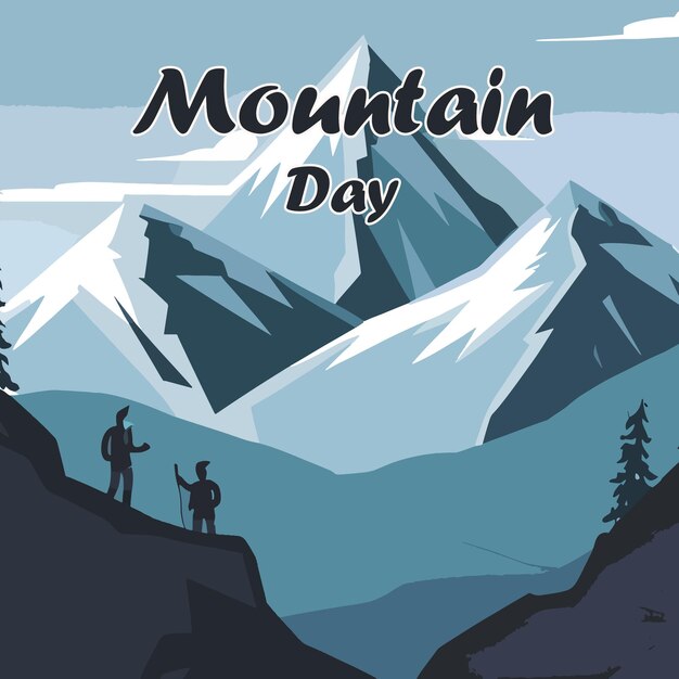 Día Internacional de la Montaña 11 de diciembre de 2023 Diseño de carteles para el Día Internacional de las Montañas