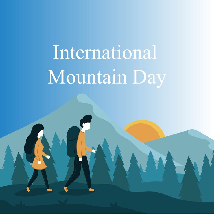 Vector día internacional de la montaña
