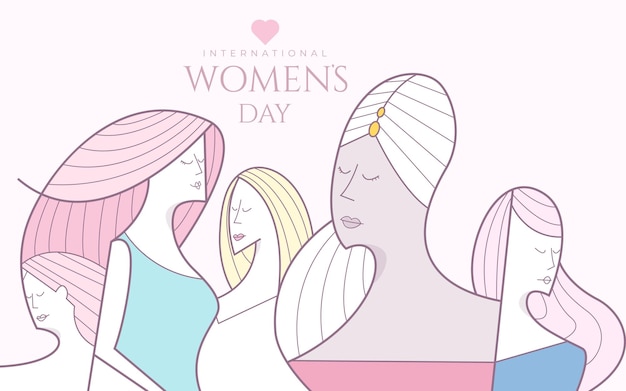Día Internacional de la Mujer el 8 de marzo Mujeres multiculturales y multiétnicas