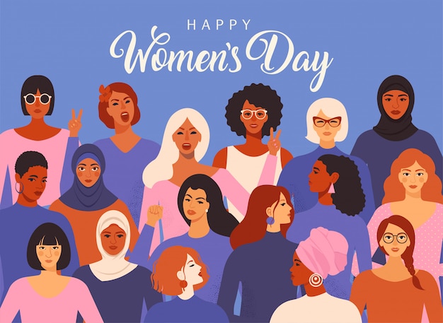 Día internacional de la mujer s gráfico vectorial.