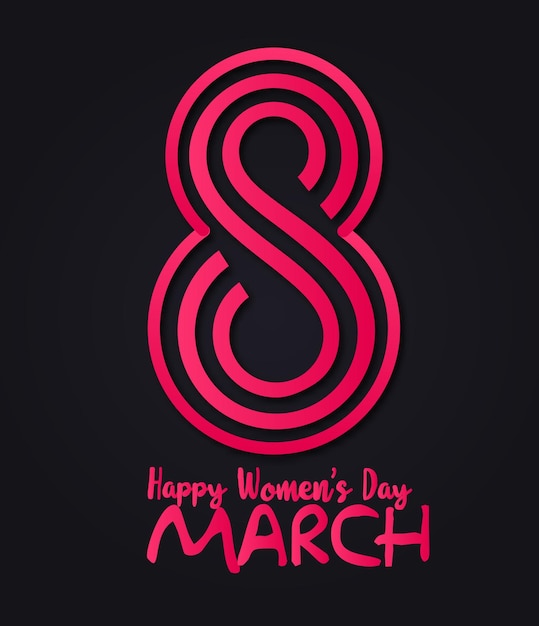 Día internacional de la mujer. volante para el 8 de marzo con decoración de flores.