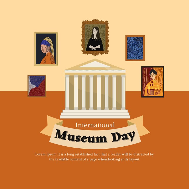 Vector día internacional de los museos