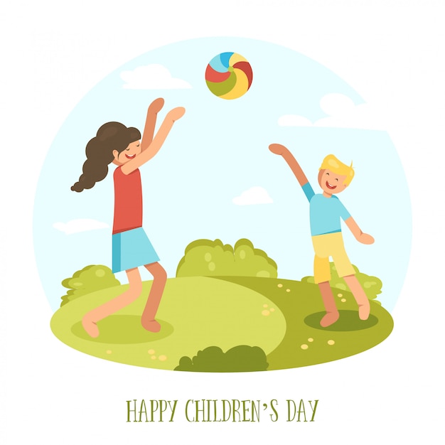 Vector día internacional de los niños