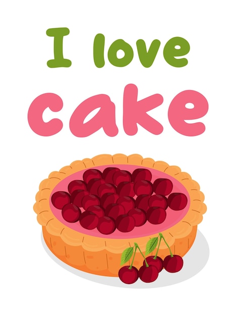 Día Internacional del Pastel Me encanta el pastel Diseño de pancarta y volante para un vector de confitería