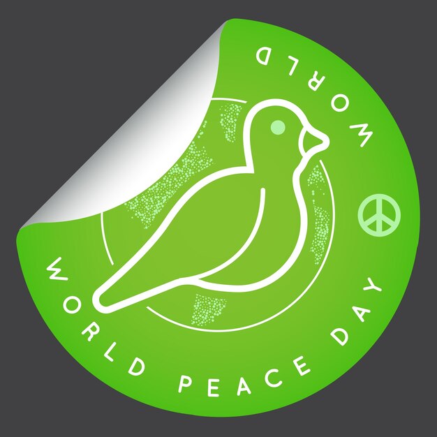 Vector día internacional de la paz con vector de paloma