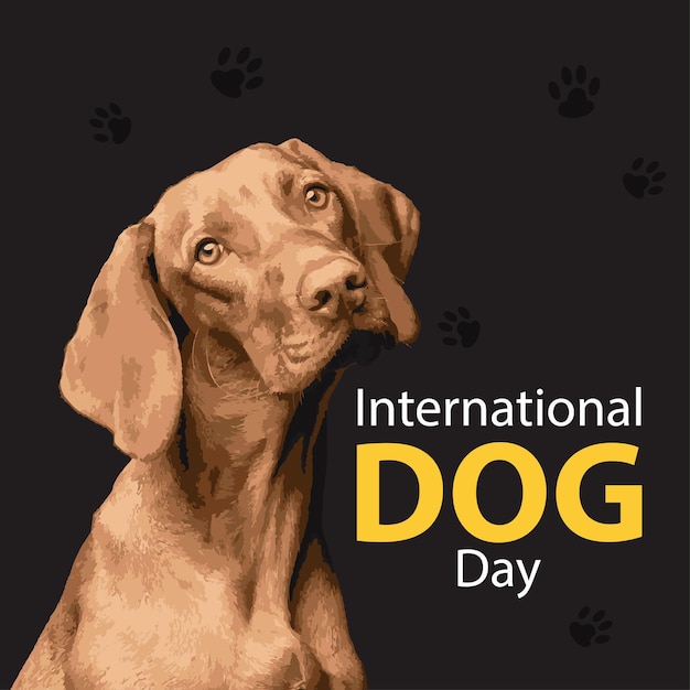 Vector día internacional del perro