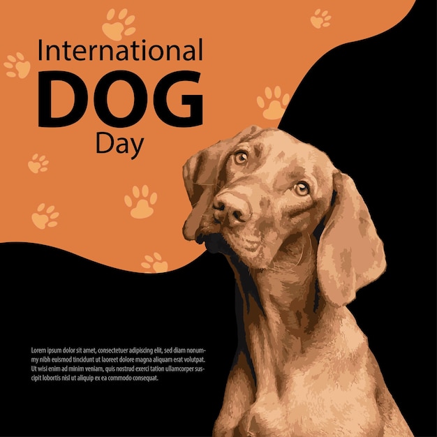 Vector día internacional del perro