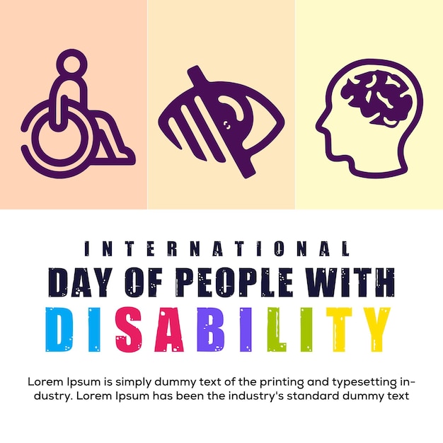Vector día internacional de las personas con discapacidad