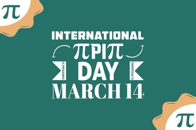 Día internacional del pi 14 de marzo plantilla del día del pi matemático.