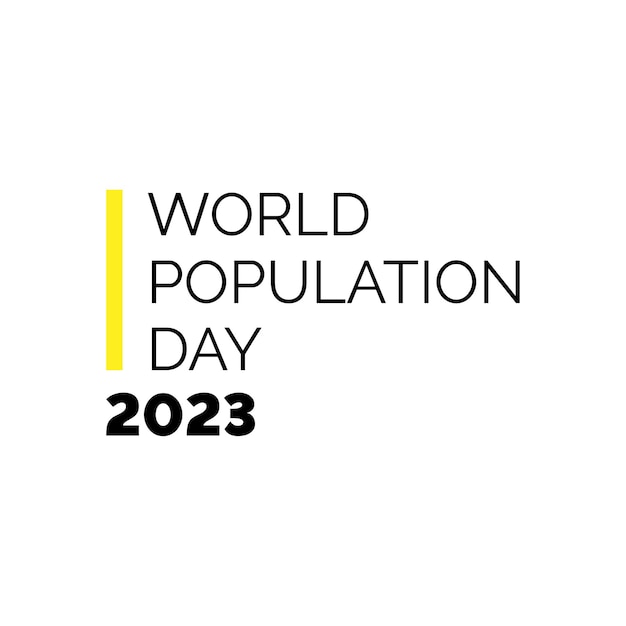 Día internacional de la población tipografía mínima texto del día de la población ilustración del día de la población