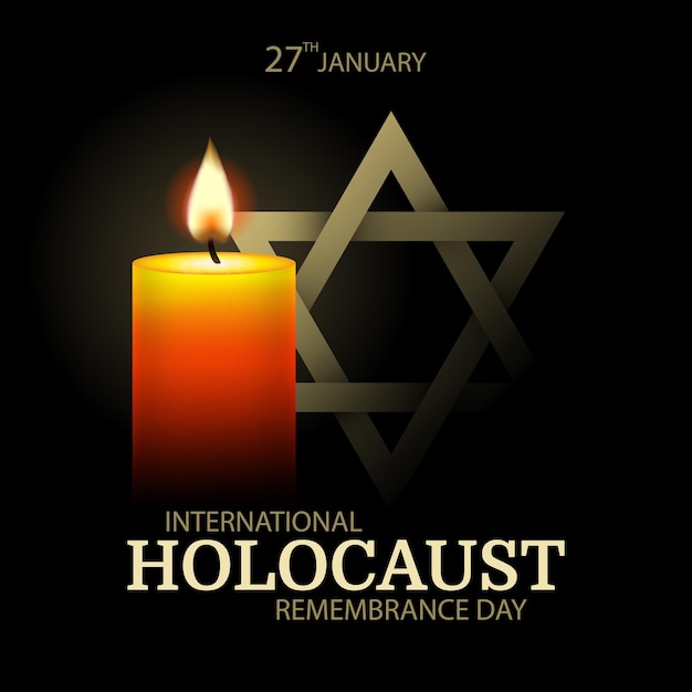 Vector día internacional del recuerdo del holocausto