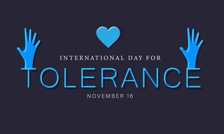 Vector día internacional para la tolerancia fondo banner tarjeta cartel plantilla ilustración vectorial