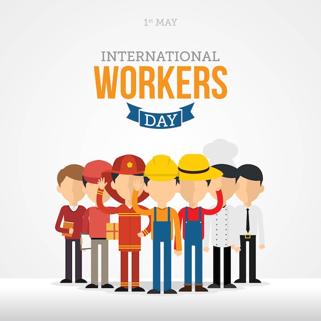 Vector día internacional de los trabajadores