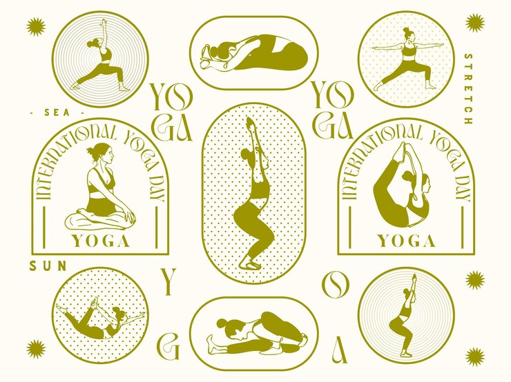 Día Internacional del Yoga Arte y Ilustración