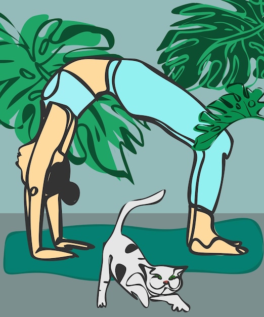 Día internacional del yoga vector meditación práctica yoga colorido fitness concepto