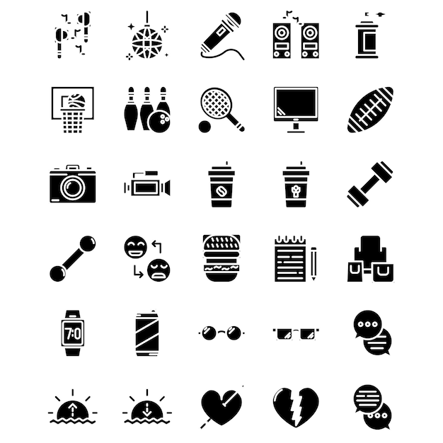 Día de la Juventud y Adolescente en Icono de Estilo Sólido