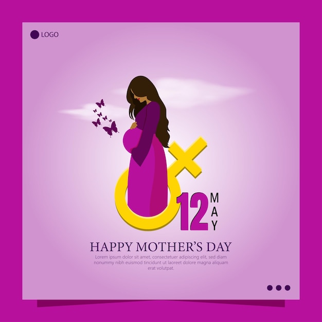 Vector el día de la madre es un día especial dedicado a honrar y celebrar a las madres y la maternidad