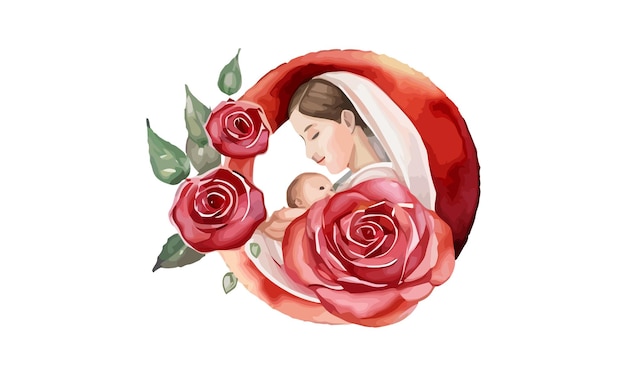 Vector el día de las madres que aman a sus hijos