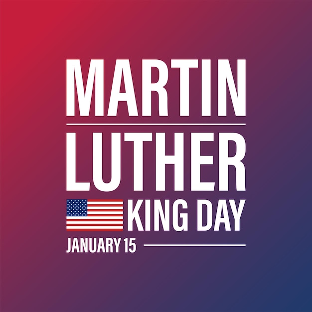 Día de Martin Luther King Ilustración de la bandera estadounidense Diseño de fondo