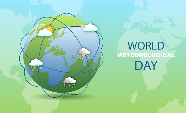 Vector día meteorológico mundial