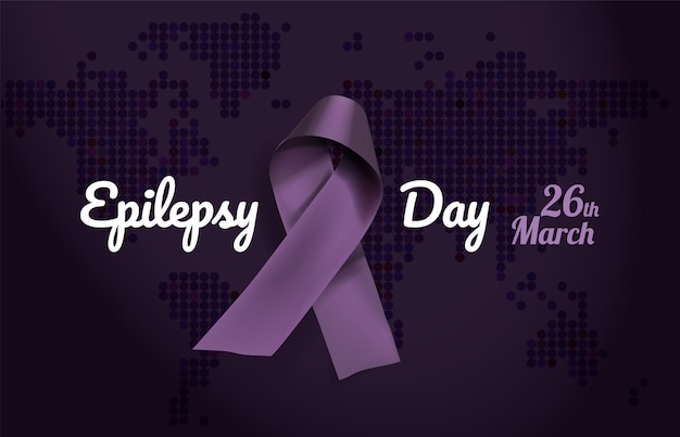 Día morado de concienciación sobre el día mundial de la epilepsia el 26 de marzo