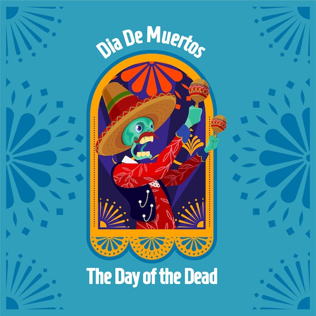 Vector dia de muertos day of the dead