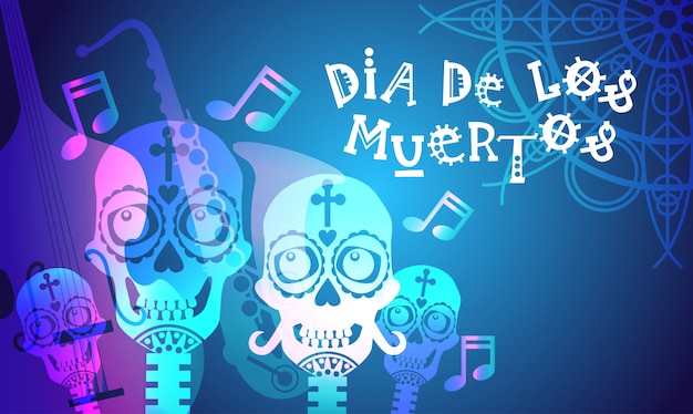 Día de muertos tradicional mexicana halloween día de los muertos fiesta fiesta decoración banner invitación