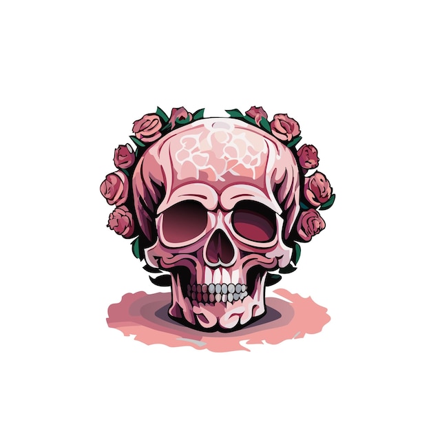 Vector día de los muertos vector de mano dibujado plano dia de muertos colección de cráneos