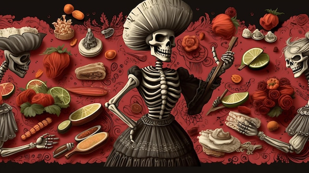 Vector dia de los muertos