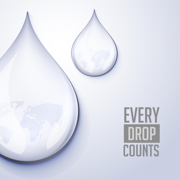 Vector día mundial del agua ahorre agua ilustración vectorial