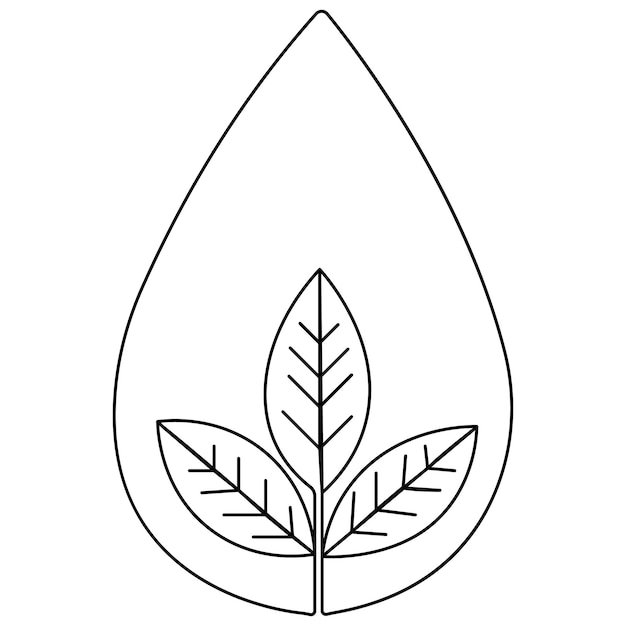 Día Mundial del Agua arte de una sola línea continuo dibujo de una línea de arte vectorial de contorno aislado agua d