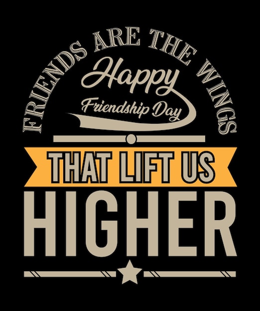 Día mundial de la amistad diseño de tipografía feliz día de la amistad