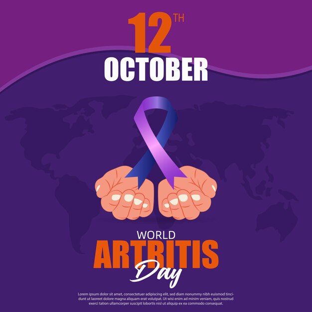 Vector día mundial de la artritis