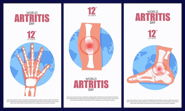 Vector día mundial de la artritis