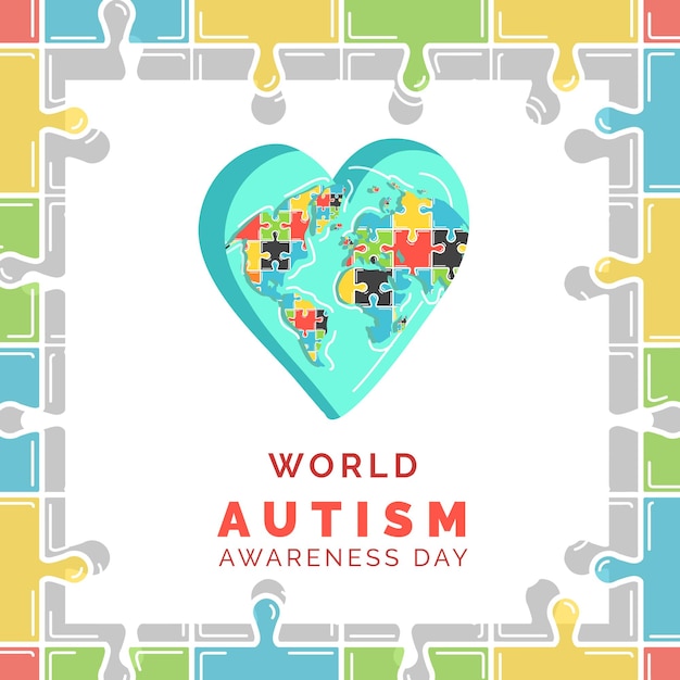 Vector día mundial del autismo