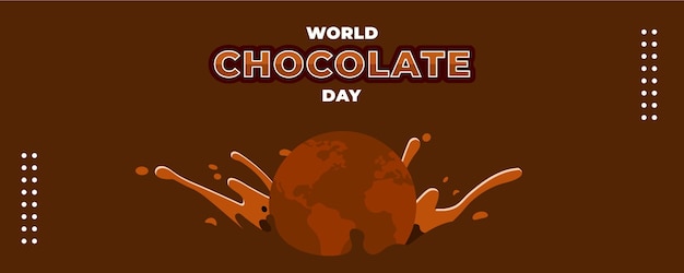 Vector día mundial del chocolate el 07 de julio fondo de banner vector de diseño de plantilla de banner horizontal