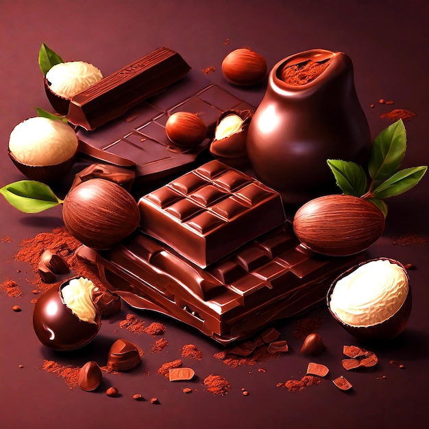 Vector día mundial del chocolate en el año 2024