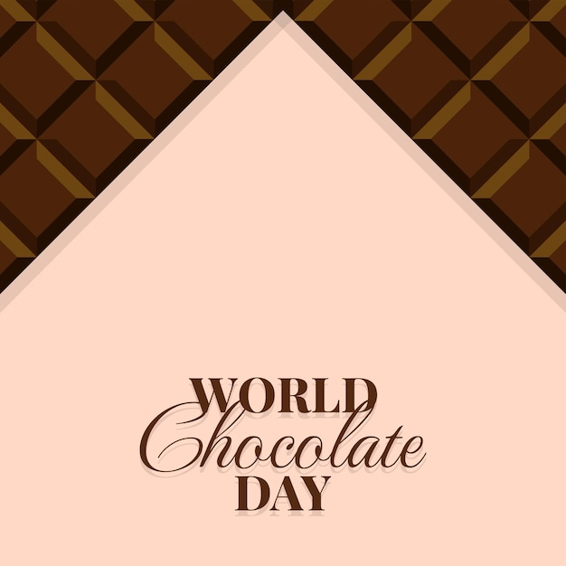 Día mundial del chocolate Diseño de ilustración de cartel de saludo para el día mundial del chocolate