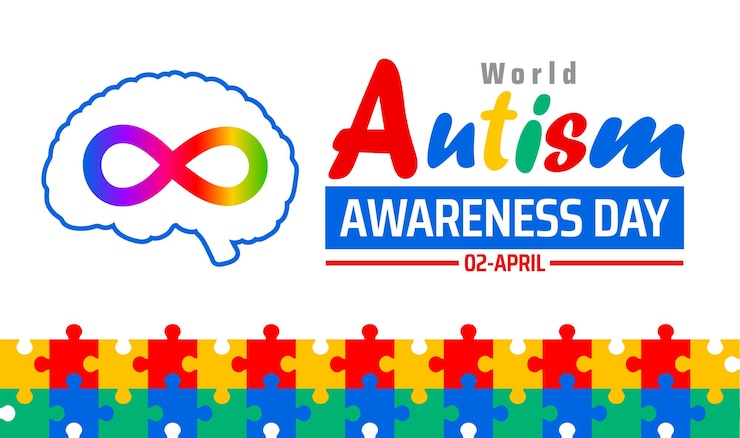 Vector día mundial de concienciación sobre el autismo celebra la neurodiversidad y la inclusión
