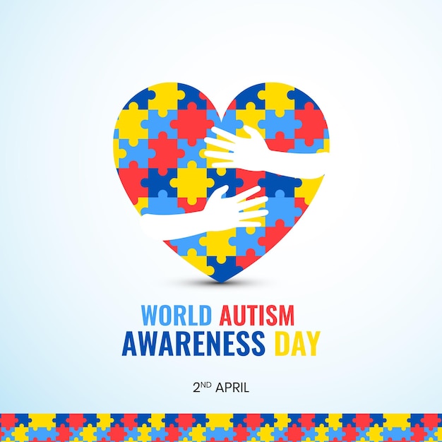 Vector día mundial de la concienciación sobre el autismo en las redes sociales se publica una plantilla de diseño de banner para el día mundial del autismo.